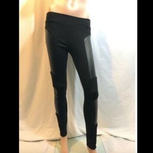 Pouf Couture Womens’s Black Pants Faux Leather S
